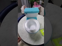 Eco-vriendelijke grijs/roze/blauwe print baby-potty-trainingsstoel met aangepast logo