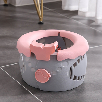 Custom logo baby toilet in Serenity Blue met zachte PP TPE solide patroon ontwerp
