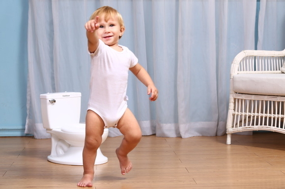 Ouninbear Wit Plastic Training Potty met handvatknop voor baby's