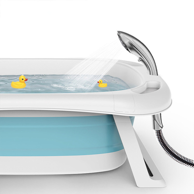 Huishoudelijke kinderen Draagbare opvouwbare badkuip met thermometer en douche