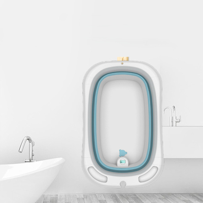 Huishoudelijke kinderen Draagbare opvouwbare badkuip met thermometer en douche