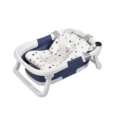 Nieuwgeboren baby badkuip set TPE plastic zacht kussen opvouwbare badkuip voor kinderen
