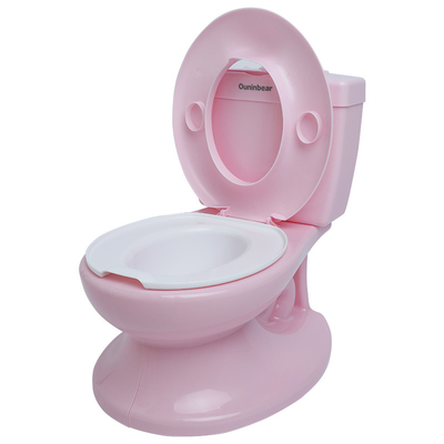 Gedrukt roze kindertoilet met EN71-testcertificering voor veilige babytraining