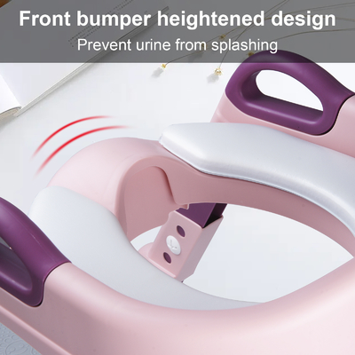 Aanpassing Logo PP Plastic vouwbaar Baby Toiletstoel Potty Stoel Met Trappen