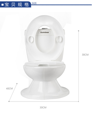 Witte kinderen Toilet Training Potty Baby Training Seat met EN71-certificering