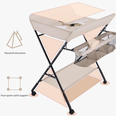 Ouninbear Draagbare vouwbare luier wissel tafel met opslag en draagbare kinderbed