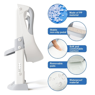 Grijzige + witte 3 in 1 Potty Training Toiletstoel met stap stoel Ladder voor 1-6 jaar oud