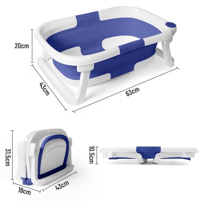 Lichte babybad Plastic vouwbad met elektronische thermometer