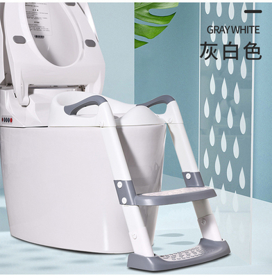 Grijzige + witte 3 in 1 Potty Training Toiletstoel met stap stoel Ladder voor 1-6 jaar oud