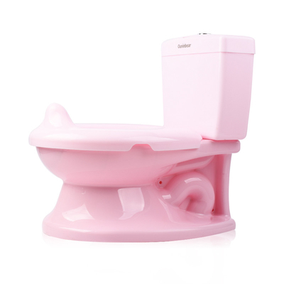 Geprinte plastic baby-potty toilettrainingsstoel Roze Blauw Wit Pottystoel met EN71-certificering