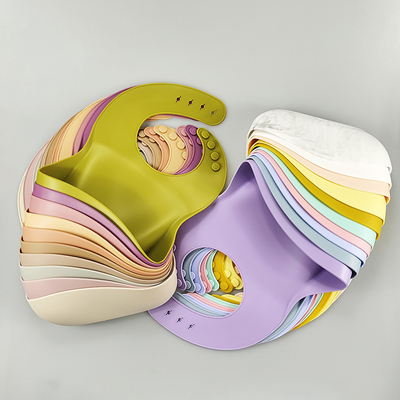 Geprinte zachte baby-silicone bibbel met voedselvanger, vrij van BPA 300*23cm