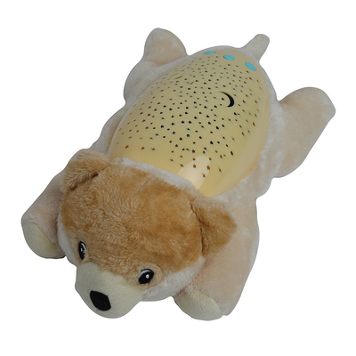 0-7 Jaar Oud Baby Slaap Zoeter Speelgoed Hond Plush Pop Met Projecteerbare Verlichting En Muziek