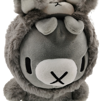 Hoogte 11cm-30cm Kleine grijze konijn pluis speeltje Gepersonaliseerde vullende dieren