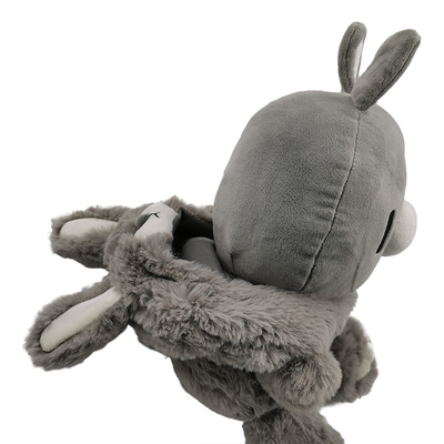 Hoogte 11cm-30cm Kleine grijze konijn pluis speeltje Gepersonaliseerde vullende dieren