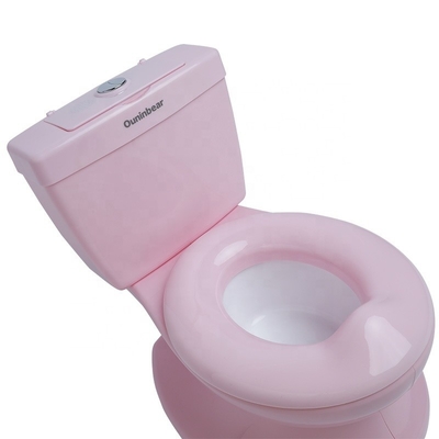 Roze plastic baby-trainingspot met EN71-testcertificering en aangepast logoontwerp