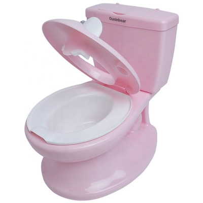 Roze en witte babykottoilet met aangepast logo EN71 Gecertificeerd puur kleurontwerp