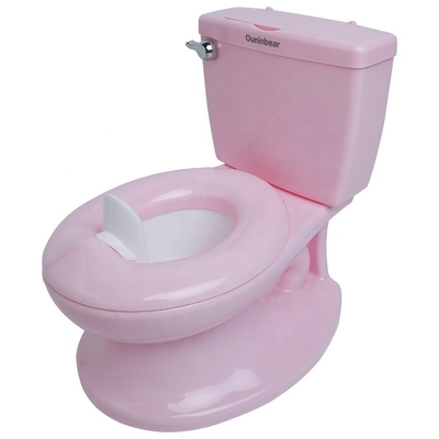 Roze en witte babykottoilet met aangepast logo EN71 Gecertificeerd puur kleurontwerp