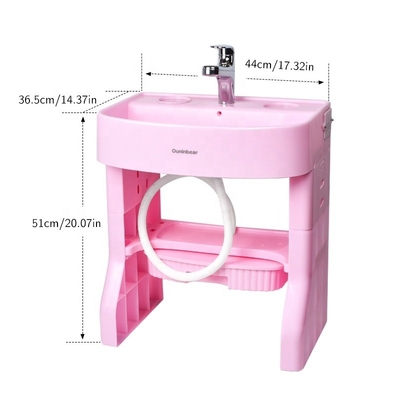45*30*50cm Kinderen Badkamer Wasbak Slimme Kinderen Leer Wasbak Hoogte verstelbaar