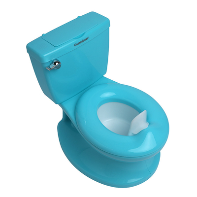Blauw plastic babypotje trainingstoiletstoel met afdrukpatroon voor kinderen