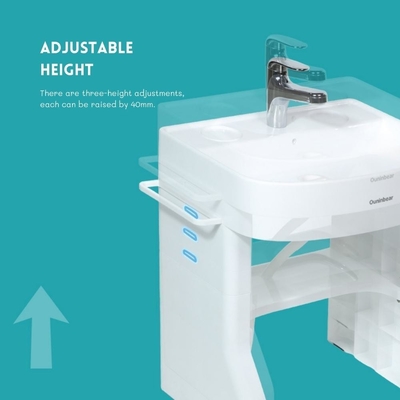 Veilig plastic wit kinderbad wastafel baby wastafel makkelijke installatie