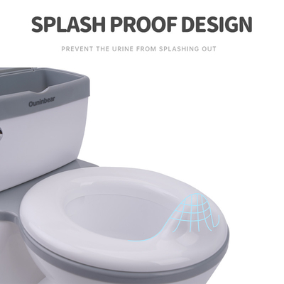 Eco-vriendelijke baby-potty toilet met EN-71-certificaat in grijs/roze/blauw printpatroon