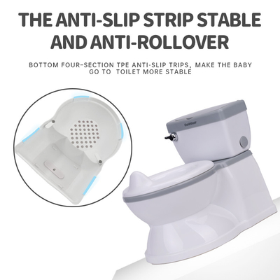 Eco-vriendelijke baby-potty toilet met EN-71-certificaat in grijs/roze/blauw printpatroon