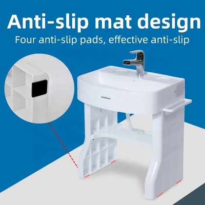 Simulatie van baby badkamer wasbak voor kinderen wasbak met plastic stand