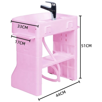 Simulatie van baby badkamer wasbak voor kinderen wasbak met plastic stand