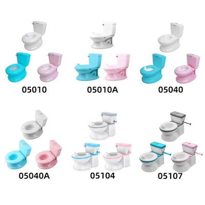 Printed Eco-friendly Pink/White/Blue Baby Potty Training Toilet met EN-71 certificaat