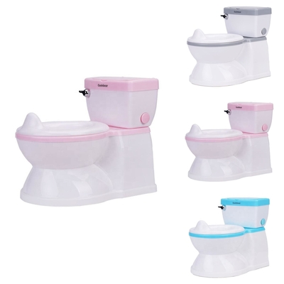 Eco-vriendelijke baby-potty toilet met EN-71-certificaat in grijs/roze/blauw printpatroon