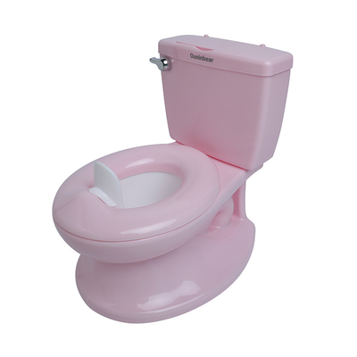 Witte baby-potty-trainingsstoel met Ouninbear-logo en knop
