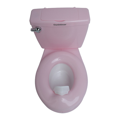 Witte baby-potty-trainingsstoel met Ouninbear-logo en knop