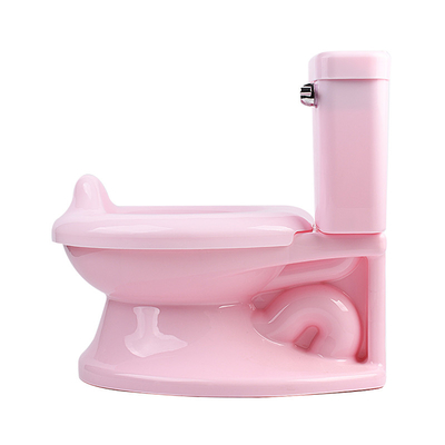 Kinderen simulatie toiletten met spoelgeluid Wit Blauw Roze Babytreiningspotje