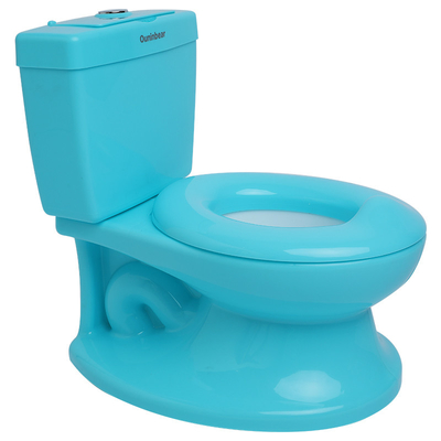 Blauwe babypotje toilet simulatie stoel lichtgewicht PP babyverzorging trainingpotjes