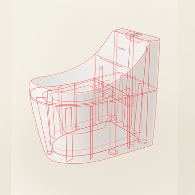 Witte baby-potty toiletwieg met toilettrainer