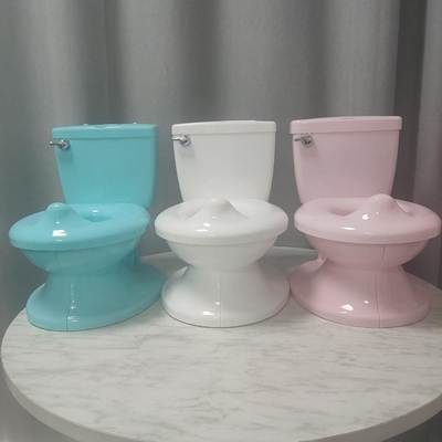 kinderpottoilet met spoelgeluid Wit Blauw Roze Solid Design