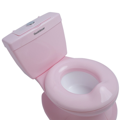 Eco-vriendelijk roze babypotje trainingstoilet met aangepast logo voor hotels