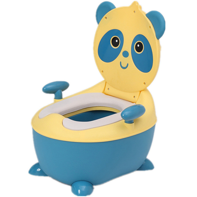 Cartoon Panda Shape Baby Potty Toilet met Custom Logo EN71 Gecertificeerd Blauw/Geel/Wit/Zwart