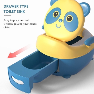 Liefste Panda vorm Blauw Geel Cartoon Baby Training Potty met EN71 Certificering