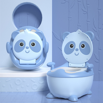 Liefste Panda vorm Blauw Geel Cartoon Baby Training Potty met EN71 Certificering