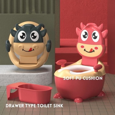 Koeienvorm Cartoon Baby Potty Toilet met EN71-testcertificering