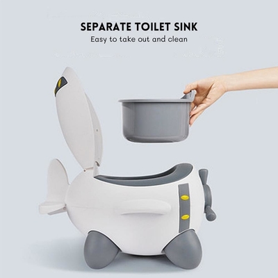 Gepersonaliseerde vliegtuig cartoon baby training pot met EN71 test certificaat