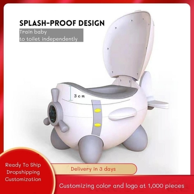 Cartoon Airplane Shape Baby Potty Training Toilet met aangepast logo voor EN71-testing