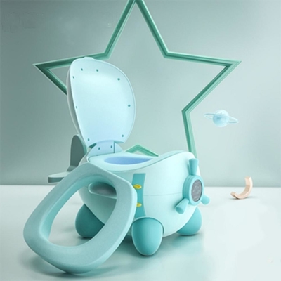 Custom Logo Vliegtuig Cartoon Baby Training Potty in witte/blauwe/roze kleuren