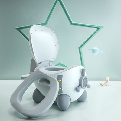 Custom Logo Vliegtuig Cartoon Baby Training Potty in witte/blauwe/roze kleuren