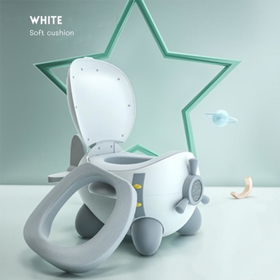 Soft PU Airplane Design Baby Potty Training Toilet met Custom Logo