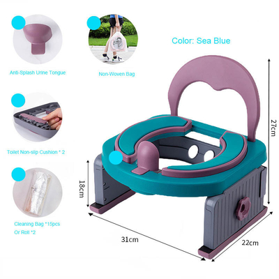 Zwart Kinderen Draagbare Baby Potty Training Toilet voor Outdoor Camping Auto Reizen