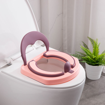 Solid Pattern Eco Friendly Baby Potty Toilet in Oriëntaal Kersen/Zemblauw/Grijz