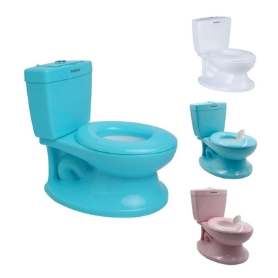 Eco-vriendelijk plastic babypotje toilet met aangepast logo simulatie ontwerp EN-71 Gecertificeerd lichtgewicht