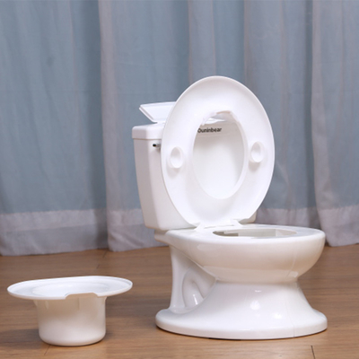 Eco-vriendelijk plastic babypotje toilet met aangepast logo simulatie ontwerp EN-71 Gecertificeerd lichtgewicht